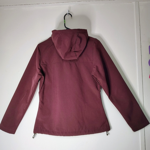New Balance women's hooded sweatshirt jacket, size S, fleece full zip burgundy. - Picture 2 of 14